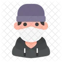 Man Avatar Medical Mask Icon