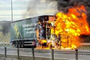 m62 fire live uk motorway lorry fire