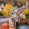 uk village tourists castle combe