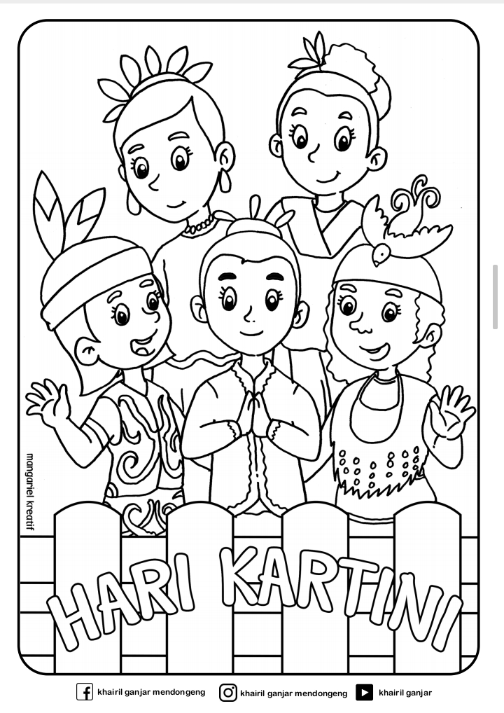 Detail Gambar Mewarnai Kartini Nomer 20