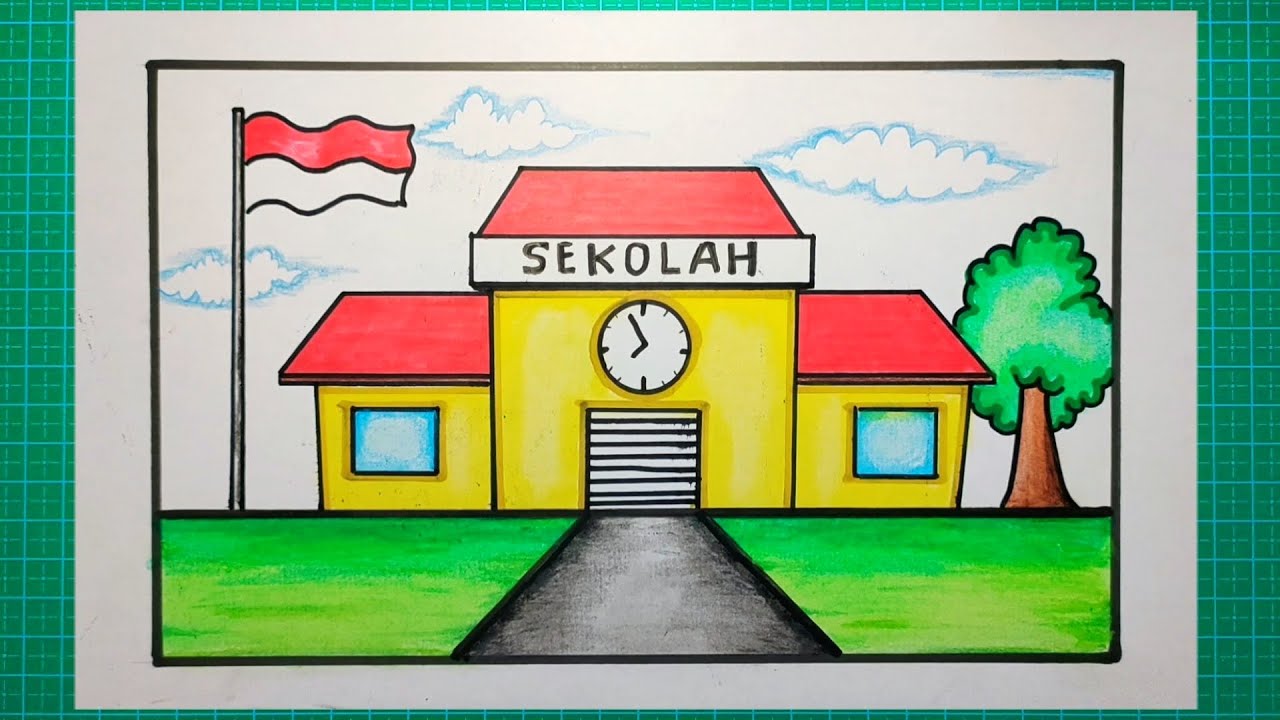 Detail Contoh Gambar Sekolah Sd Nomer 3