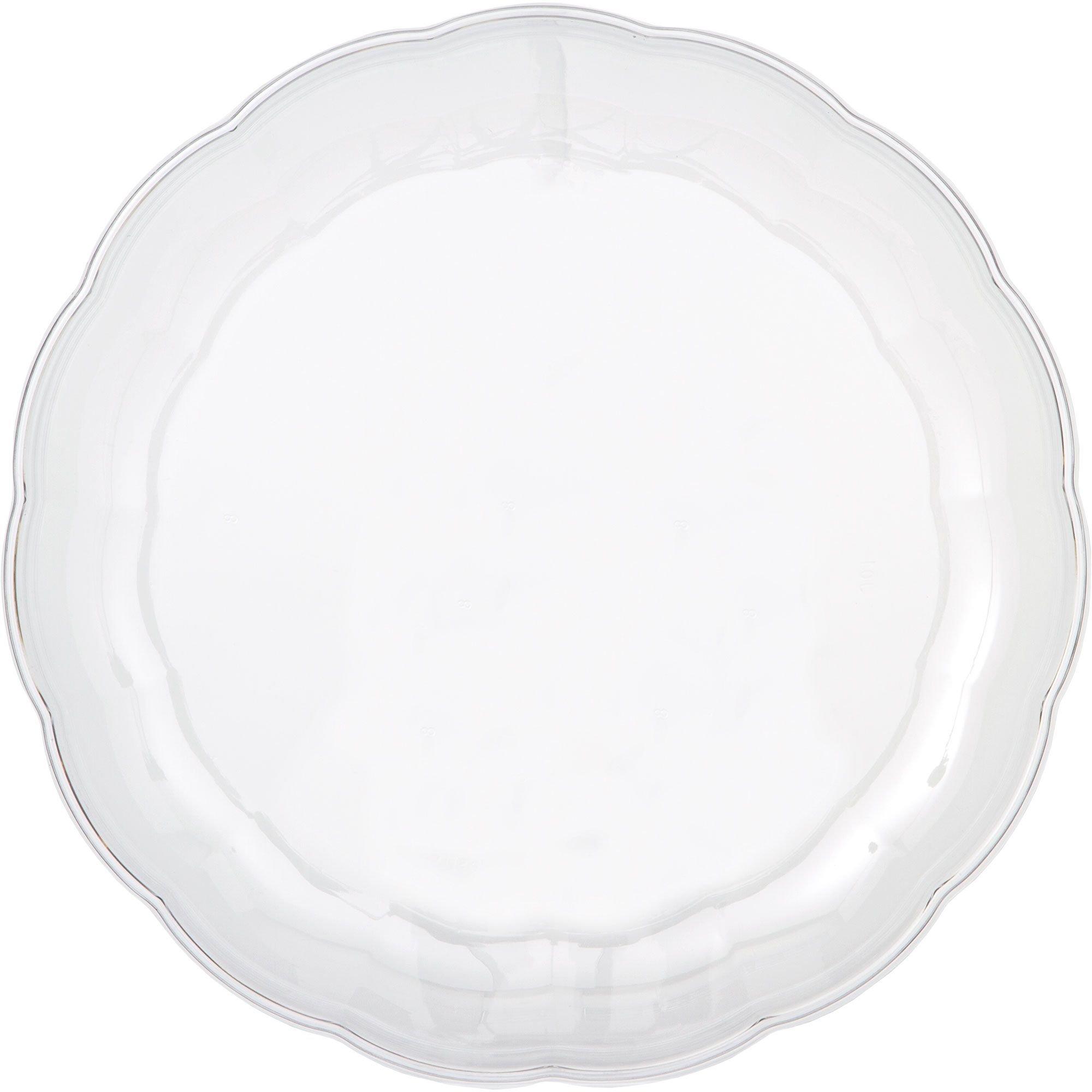 Clear Plastic Scalloped Platter