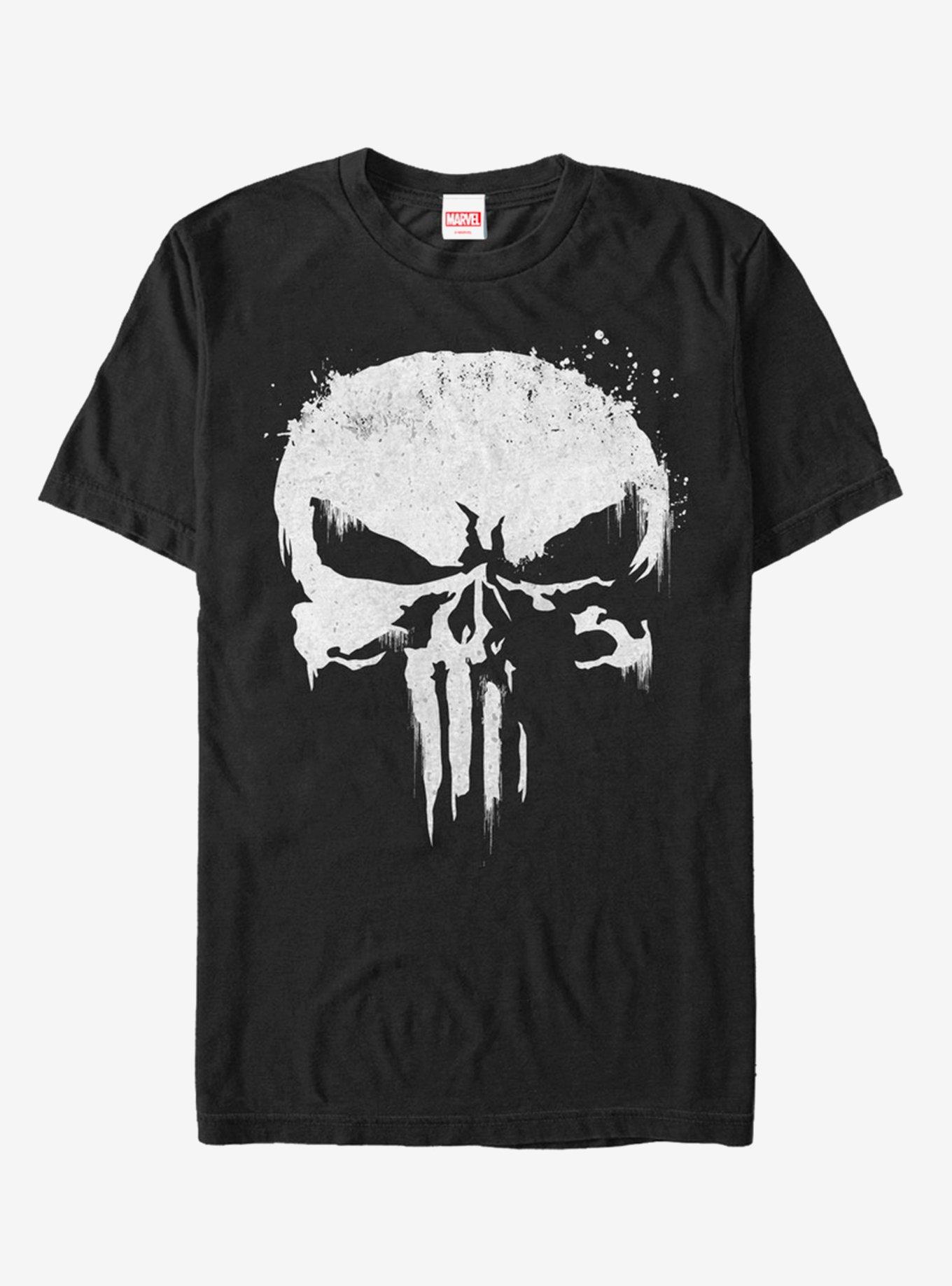 Marvel Punisher Punisher White Out T-Shirt | Hot Topic