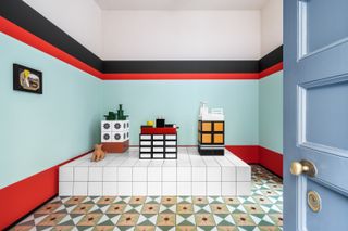 Nathalie du Pasquier installation of colourful ceramics at Mutina