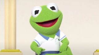 Kermit the Frog singing Muppet Show theme on Muppet Babies