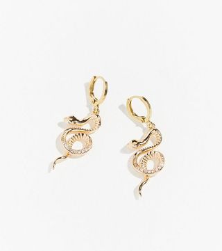 Fraiser Sterling + Medusa Huggie Drop Earrings