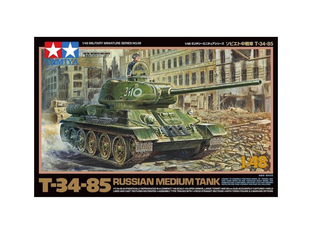 T-34/85 Soviet tank 1/48 - HT model