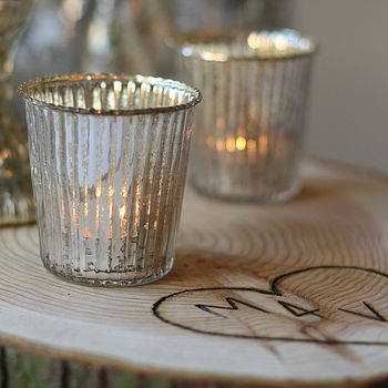 Silver Glass Tea Light Holders, 5 of 6