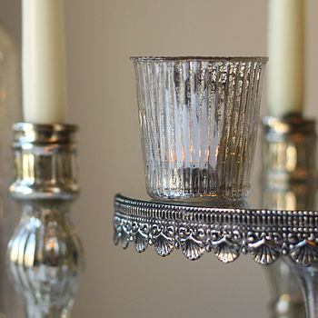 Silver Glass Tea Light Holders, 6 of 6