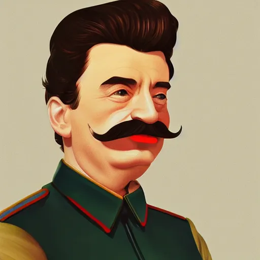 adorably cute portrait of stalin with tan skin and | Stable Diffusion ...