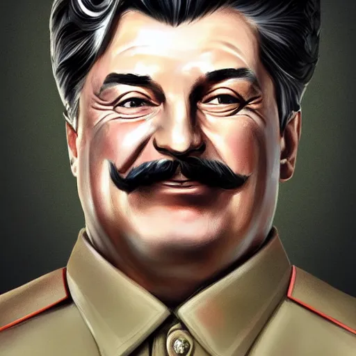 detailed portrait of iosif stalin in a slip shirt full | Stable ...