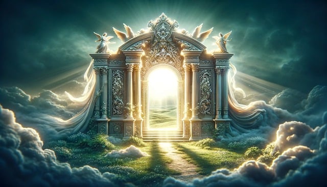 Download Ai Generated, Eternal Gate, Heavenly Path. Royalty-Free Stock ...