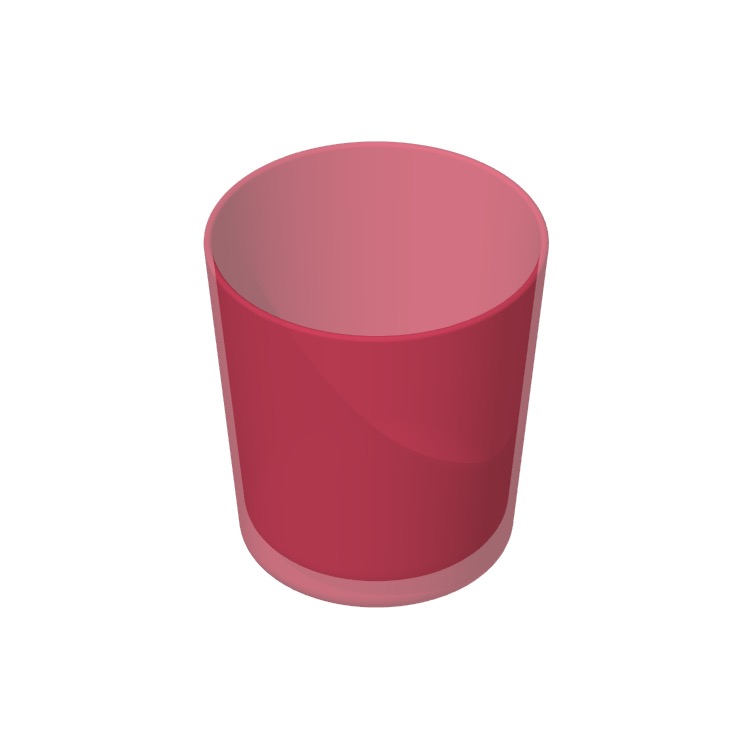 3D model of the IKEA Stilenlig Glass (10 oz) viewed in perspective