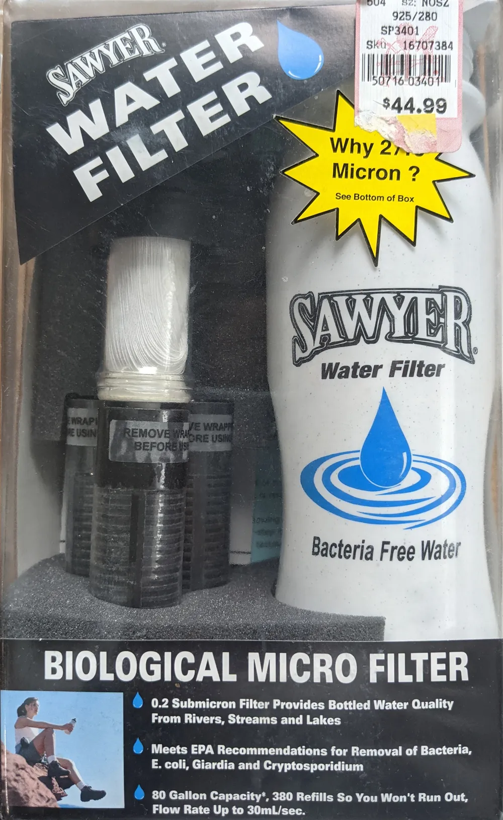 Packaged biological micro filter