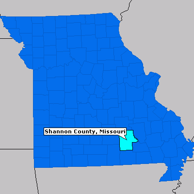 Shannon County Map