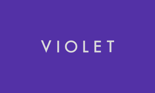 Logo of Violet on a purple background