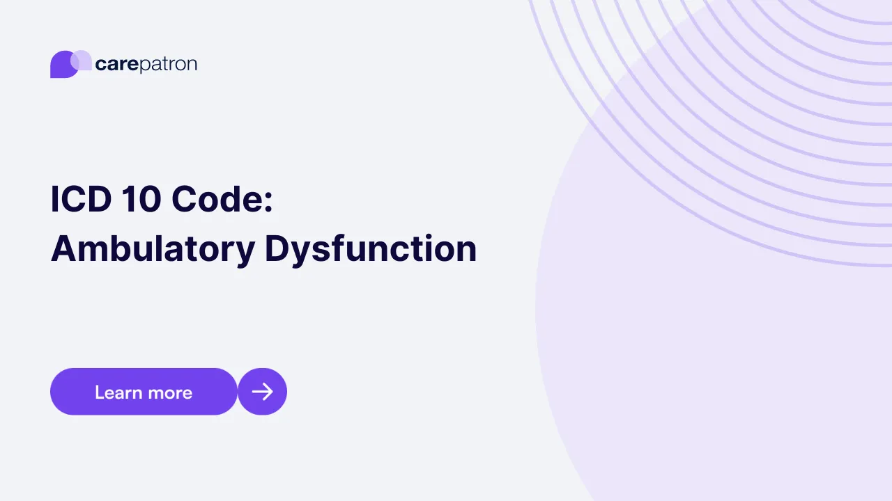 Ambulatory Dysfunction ICD-10-CM Codes