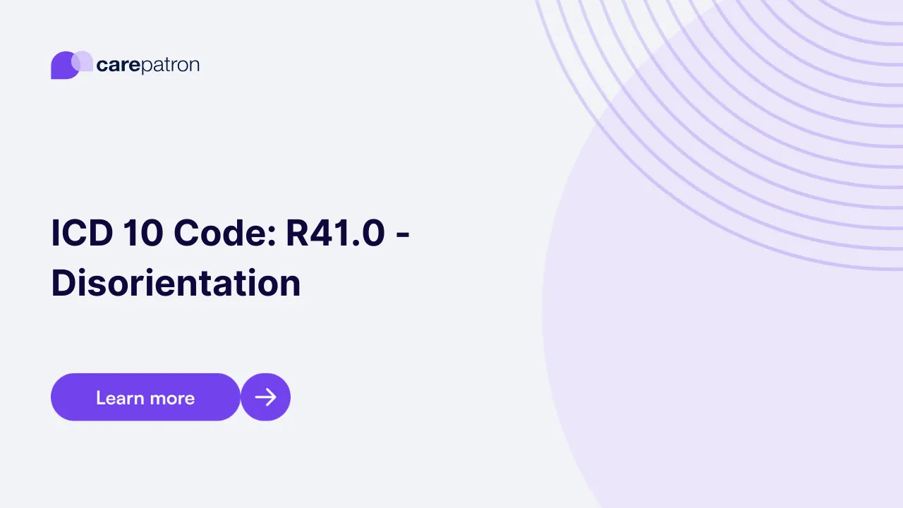 R41.0 Disorientation ICD-10-CM Codes