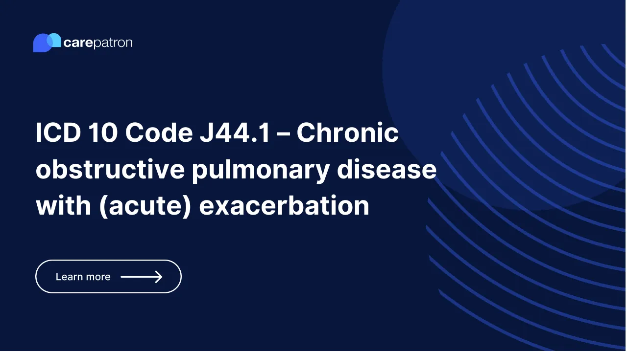 J44.1  – Chronic obstructive pulmonary disease with (acute) exacerbation