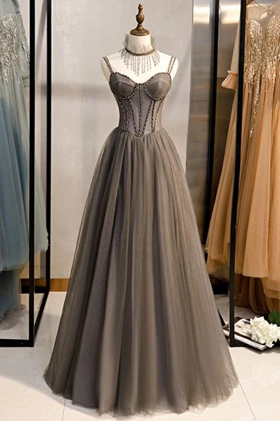 Grey Prom Dress