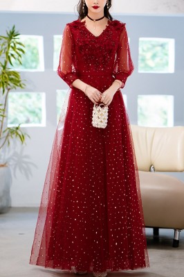 Modest Burgundy Bling Tulle...