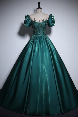 Green Sleek Ballgown Long...