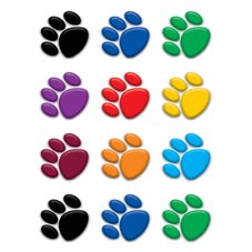 Colorful Paw Prints Mini Accents