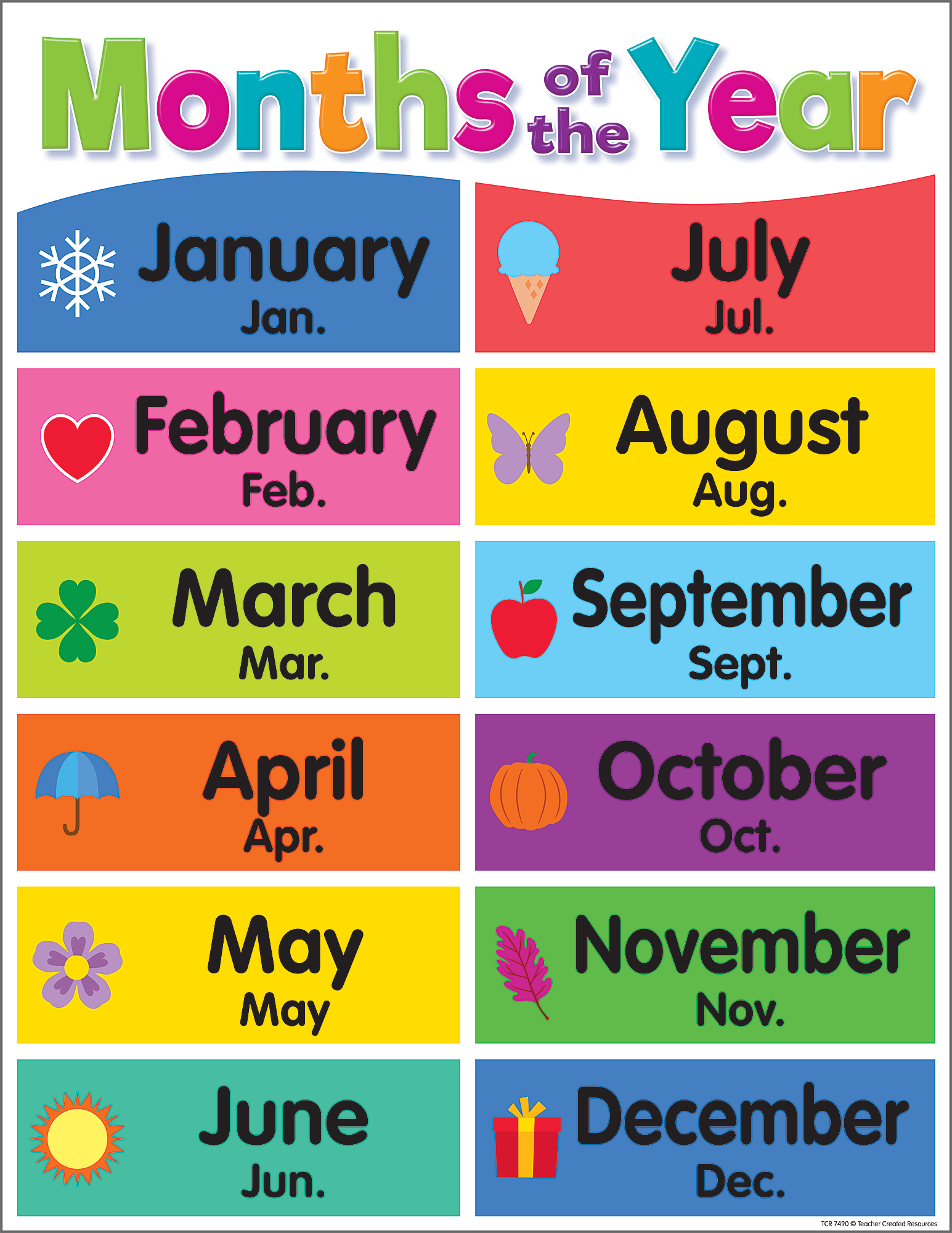 Months Of Year Printable