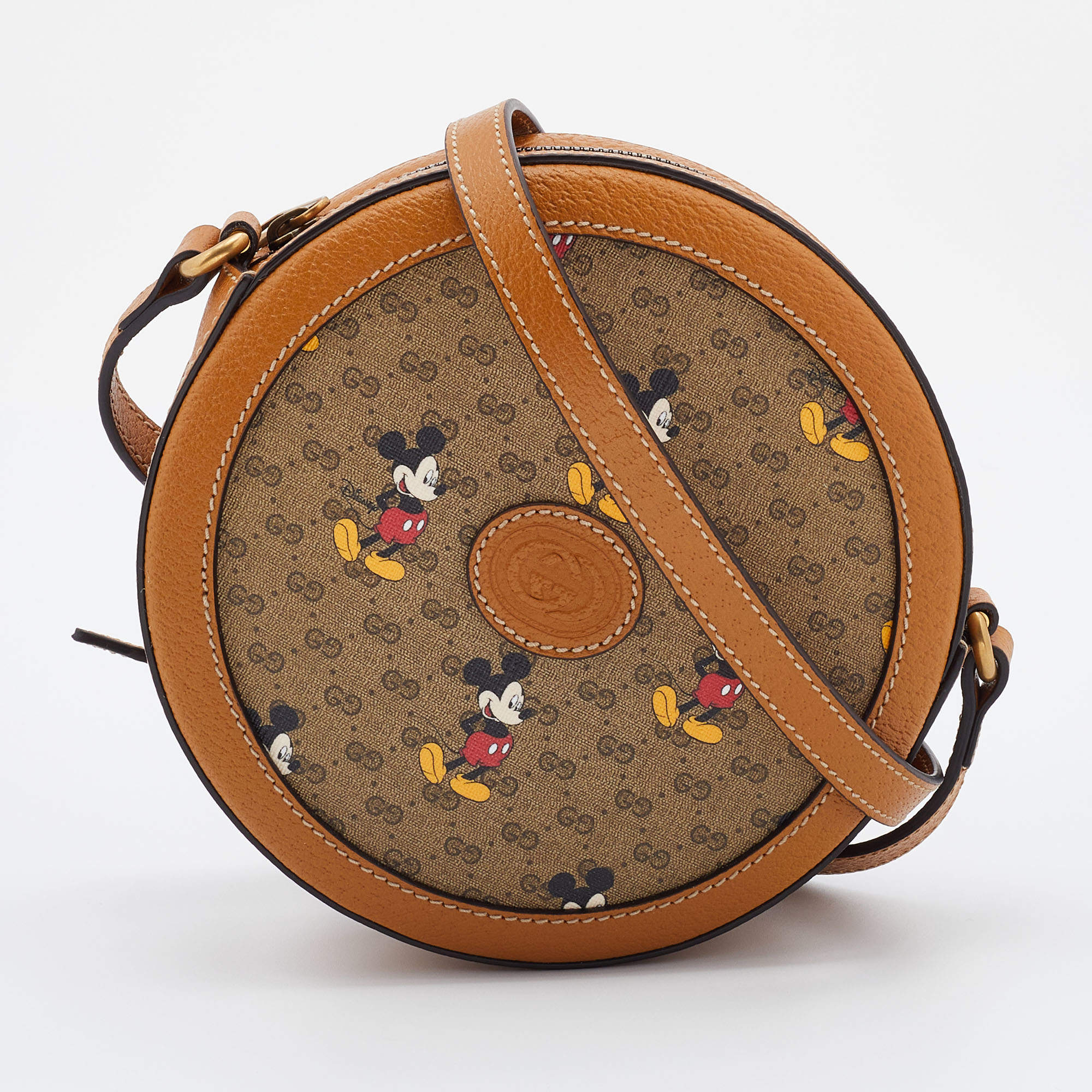 Gucci x Disney Brown GG Supreme Canvas and Leather Mini Mickey Mouse ...