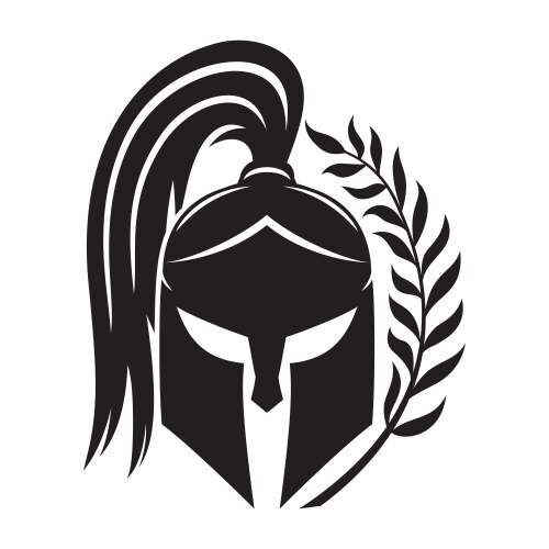 Icon of ancient greek roman spartan helmet Vector Image