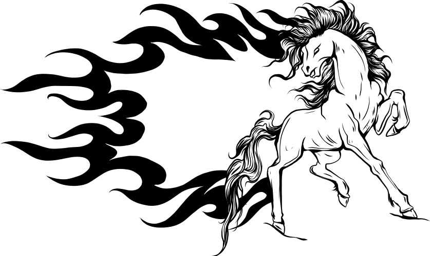 Gray horse silhouette Royalty Free Vector Image