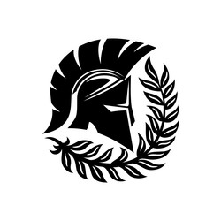 Spartan warrior helmet Royalty Free Vector Image