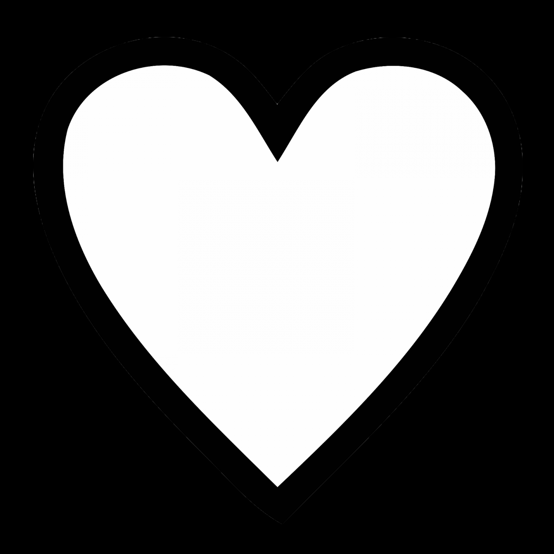 Black Background With White Heart image.