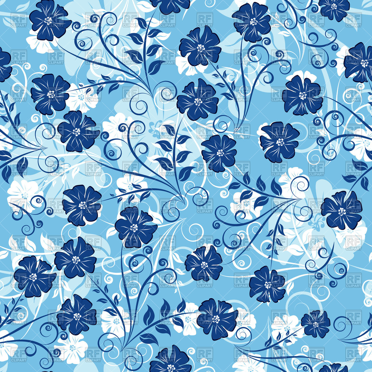 Blue Floral Background Images - Blue Flower Background Flowers ...