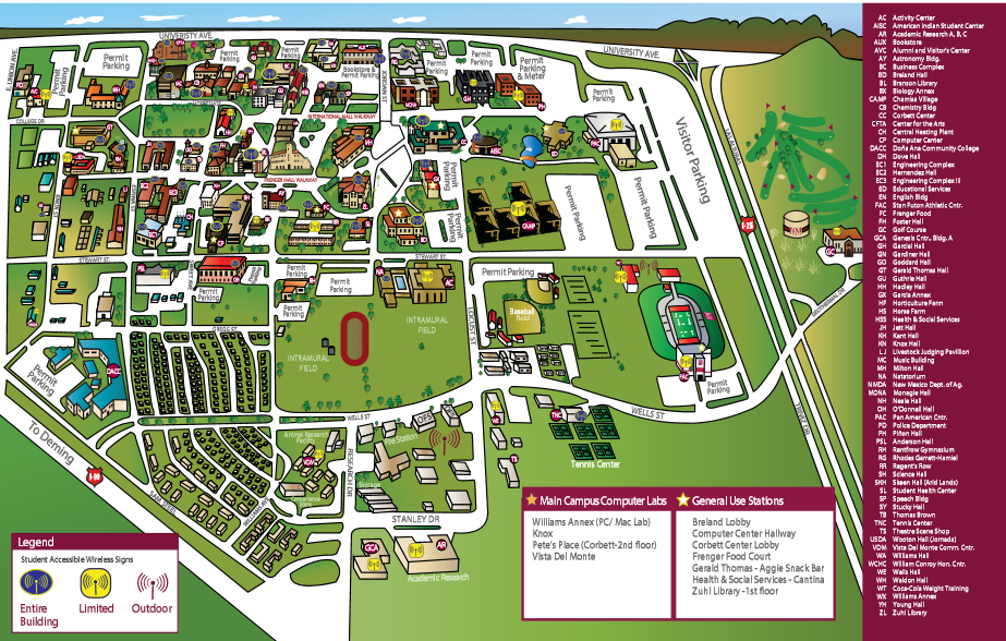 UNM Central Campus Map