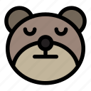 bear, emoji, emoticon, kawaii, sleep