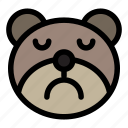 bear, emoji, emoticon, kawaii, sad