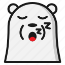 bear, emoji, emoticon, expression, sleep