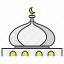 mosque, dome, eid, mubarak, building, architecture, islamic