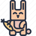 animal, colored, rabbit, sharp edge