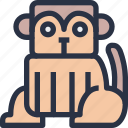 animal, colored, monkey, sharp edge