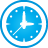 clock, basic, blue