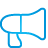 megaphone, basic, blue