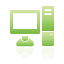 computer, green