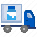 milk, truck, delivery, shipping