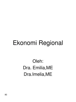 Ekonomi Regional