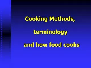 Cooking Methods,