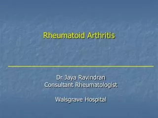 Rheumatoid Arthritis