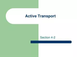 Active Transport