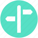 direction, index, road sign, sign, two, way